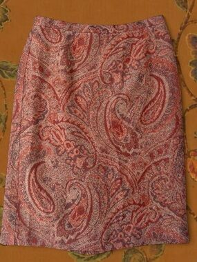 Appleseed's Rust Paisley Pencil Skirt